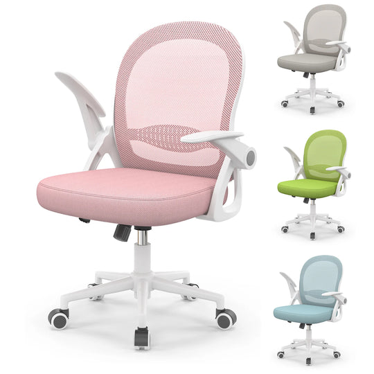 Chaise manucure ergonomique rose avec support lombaire