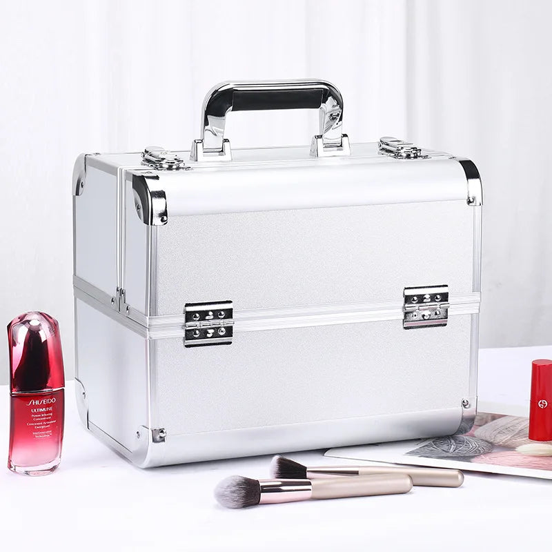 Valise esthétique professionnelle compacte rose corail