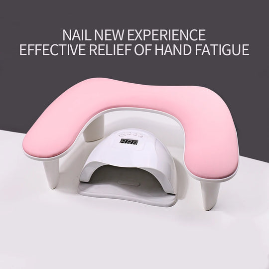 Repose main manucure rose en forme de U