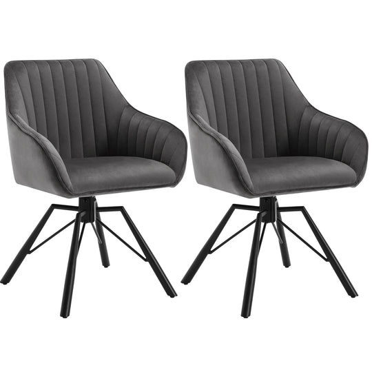 Lot de 2 chaises manucure noires au design professionnel