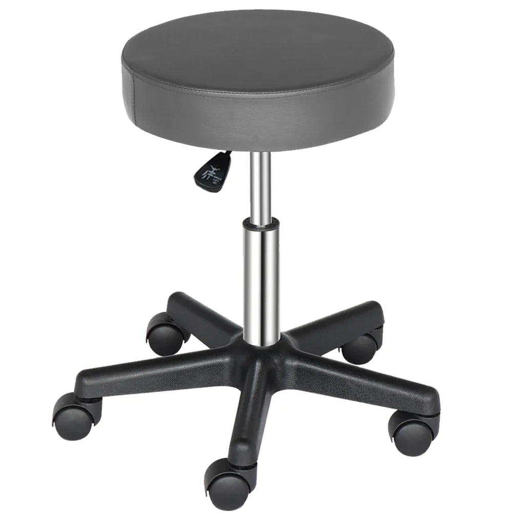 Tabouret rond gris moderne et confortable pour manucure