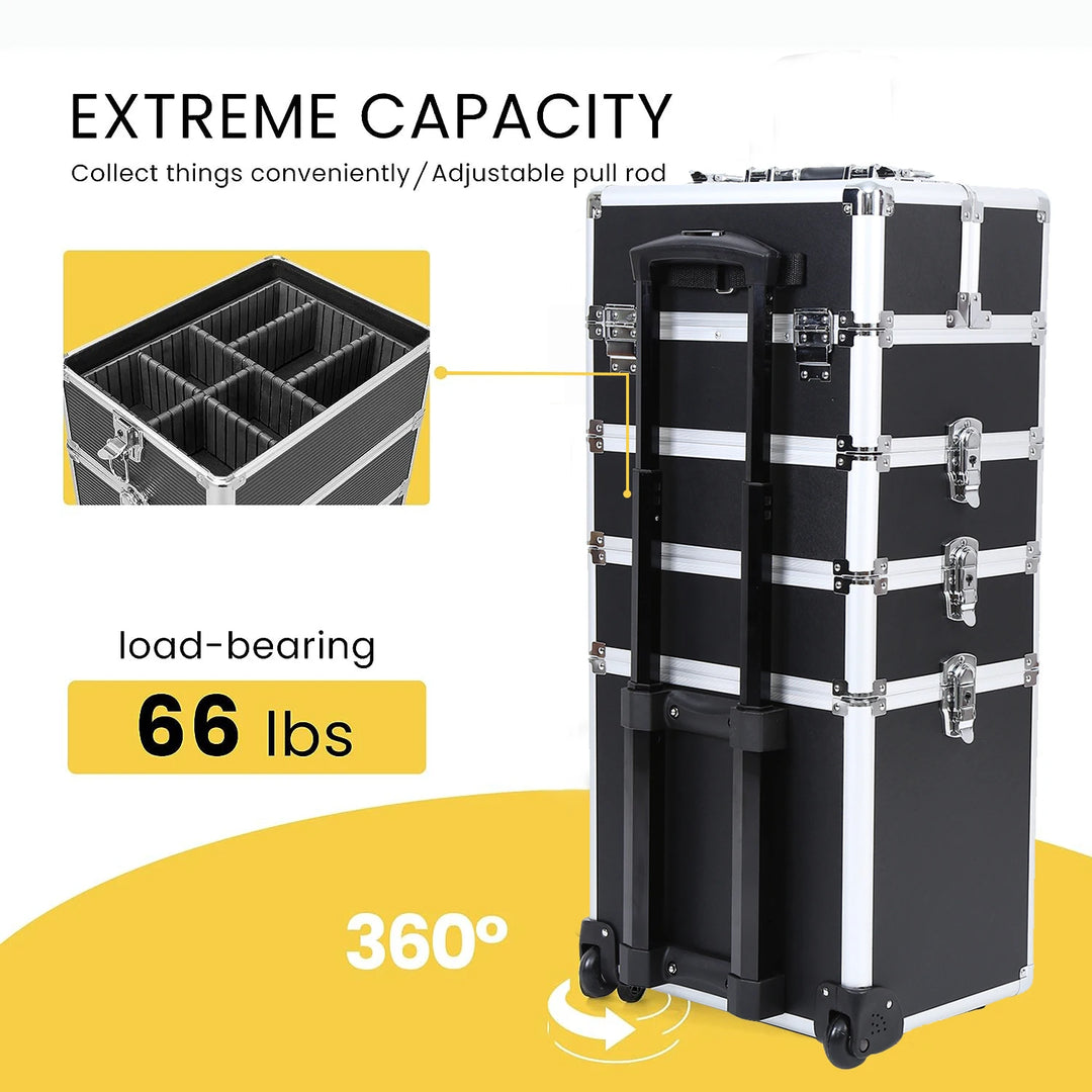 Valise esthétique pro à roulettes pour manucure à domicile