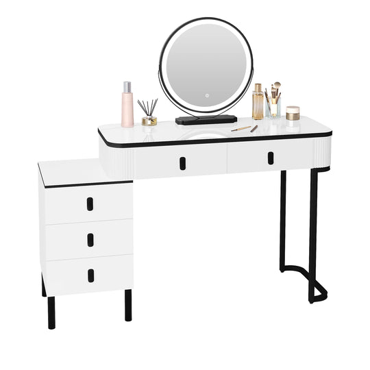 Table de manucure design blanc et noir