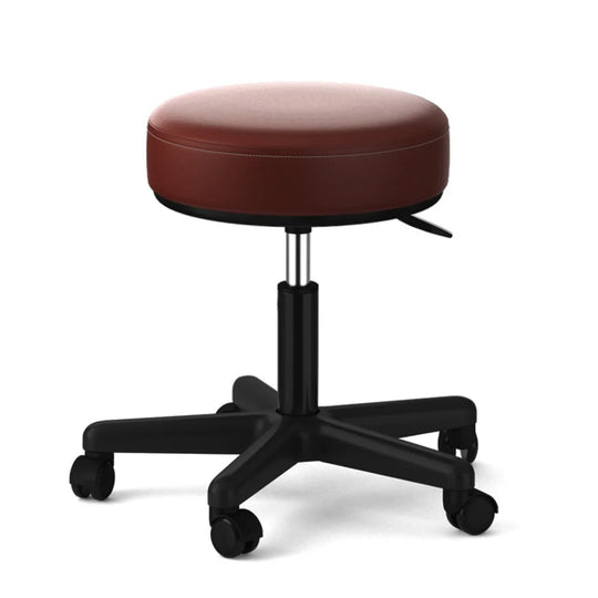 Tabouret marron réglable, parfait pour les studios manucure