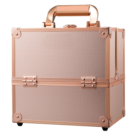 Valise manucure professionnelle portable rose brillant