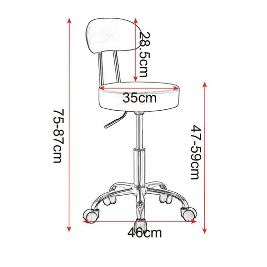 Tabouret manucure beige élégant et réglable en hauteur