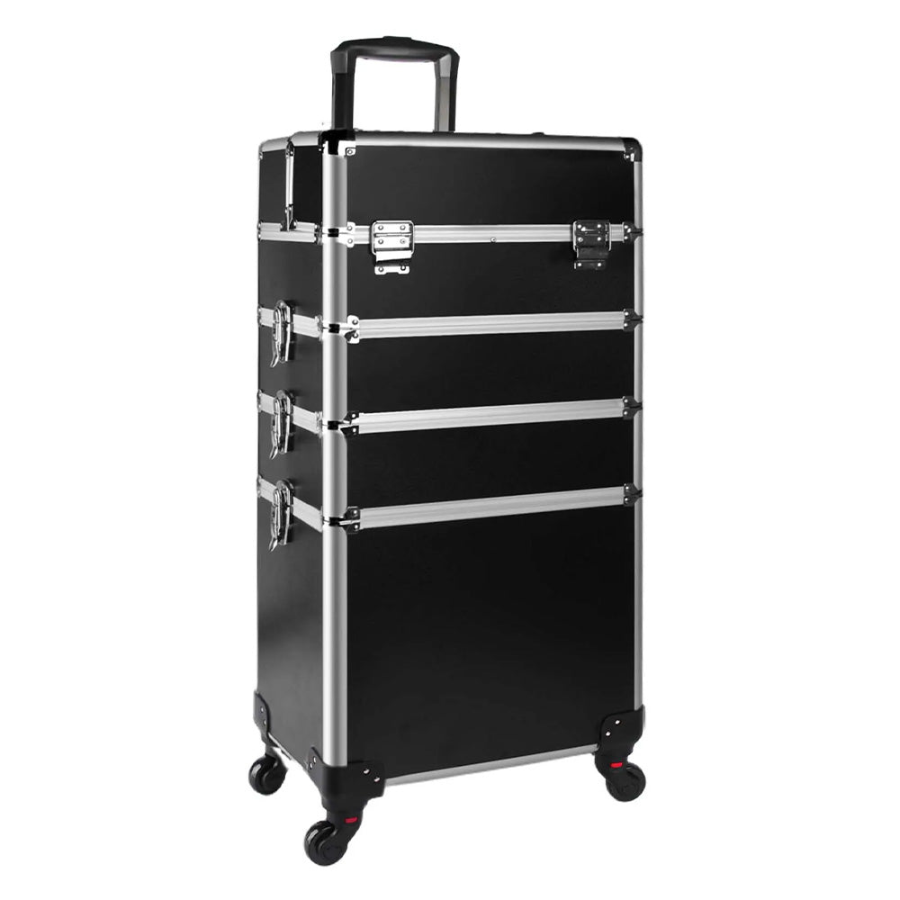 Valise esthétique noire à roulettes grande capacité pro-Nailona