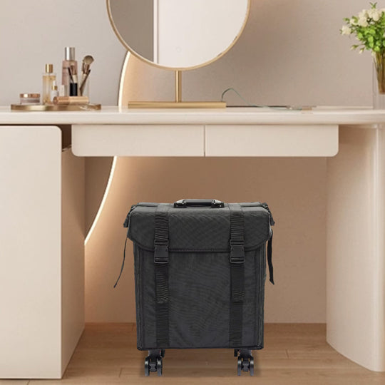 Valise esthétique souple à roulettes avec tiroirs intégrés-Nailona