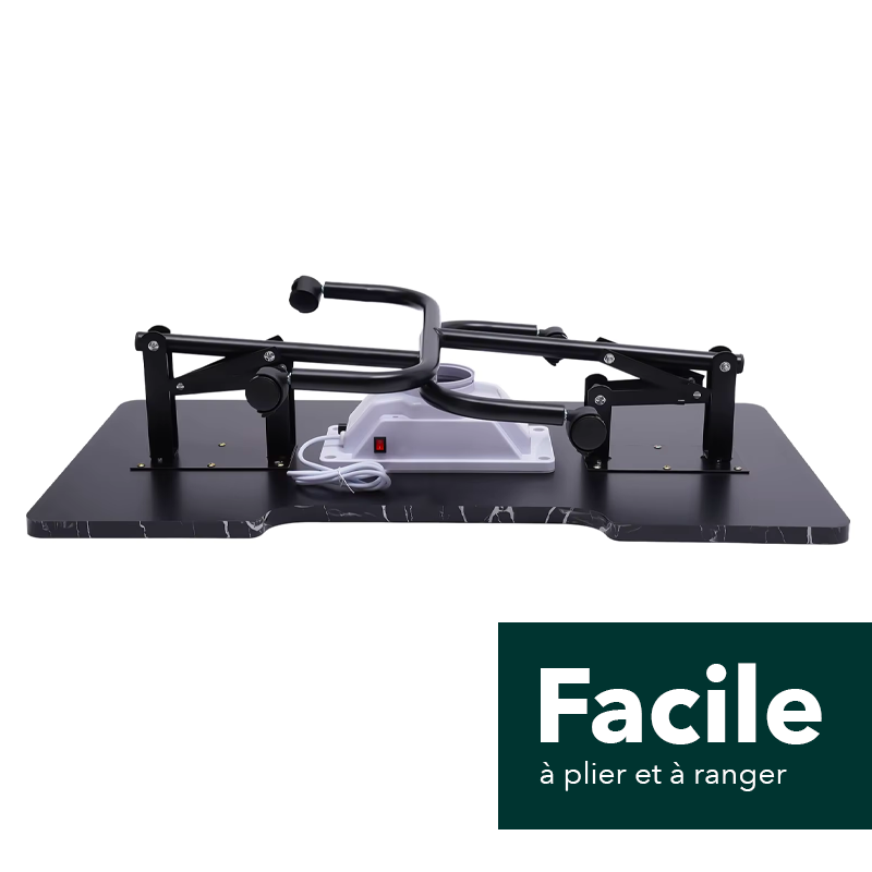 Table manucure pliable et portable pliée et rangée